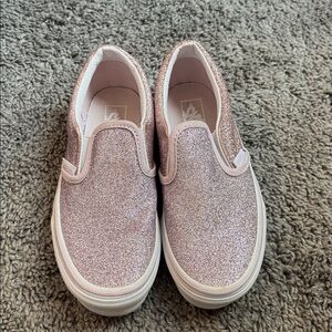 Vans Sparkly Pink Slip-On Shoes